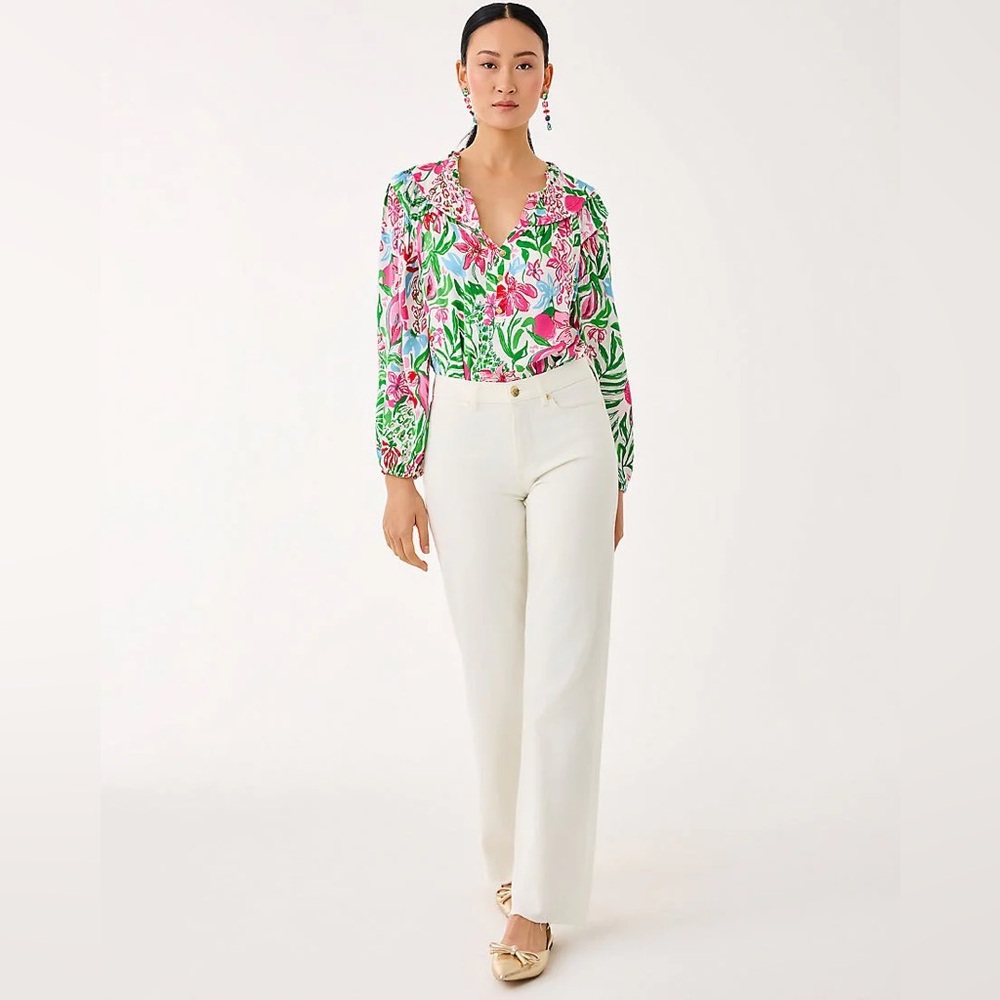 Lilly Pulitzer Aniston High Rise Stra Resort White Size 6